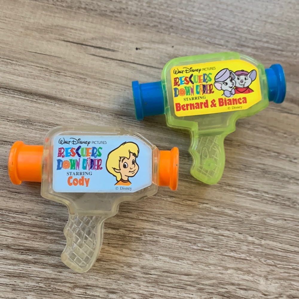 Vintage 1989 Walt Disney Rescuers Down Under McDonald kids Happy Meal Toy 1980s